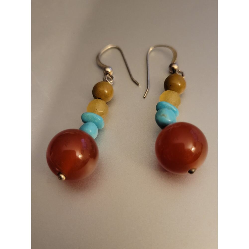 DIR Sterling Silver Turquoise Drop Earrings
